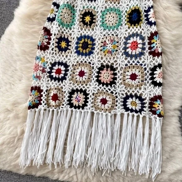 Colorful Crochet Midi Dress - Picture 6 of 11